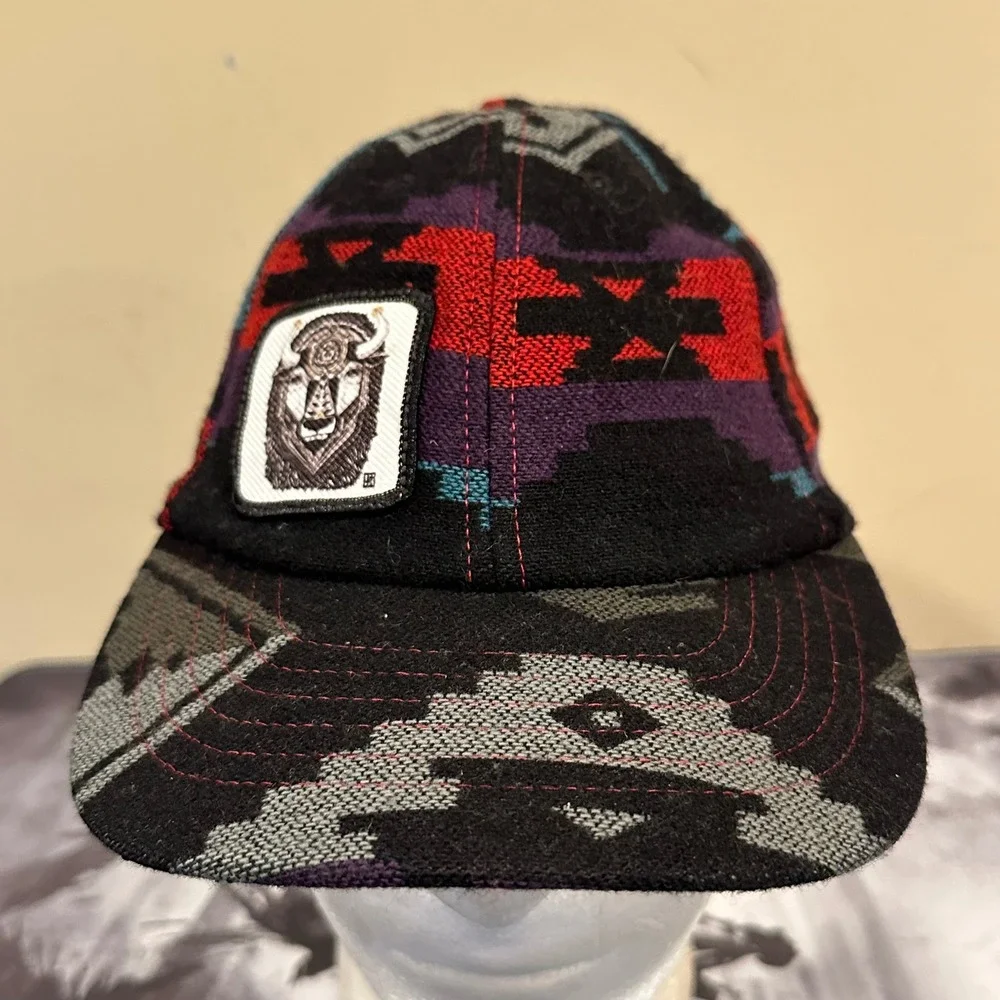 Smith Woolrich Kids Wool Southwestern Geometric Buffalo Patch hat